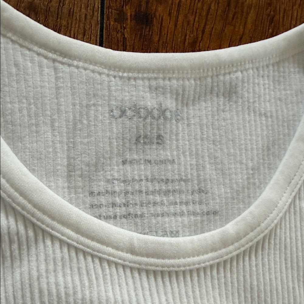 White Ribbed Tank - Picture 3 of 4
